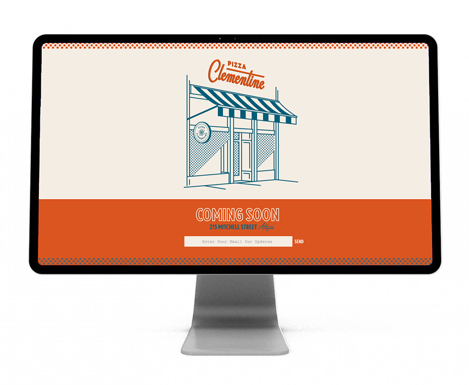 pizza clementine website mockup iwdff websites